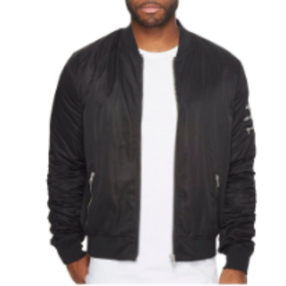 NANA JUDY Black La Brea Bomber Jacket Sz S - Picture 5 of 10